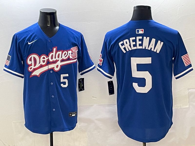 Men Los Angeles Dodgers #5 Freeman Blue Second generation Joint Name Nike 2025 MLB Jersey style 2->los angeles dodgers->MLB Jersey